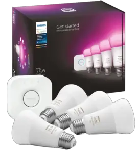 Philips Hue White and Color Ambiance Smart Bulb Starter Kit