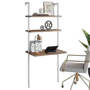 Nathan James Theo 2-Shelf Industrial Wall Mount Desk