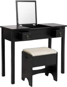 VASAGLE Vanity Set with Flip Top Mirror and 2 Drawers