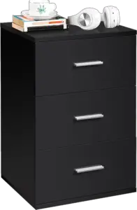 Yaheetech Bedside Table Nightstand with 3 Drawers